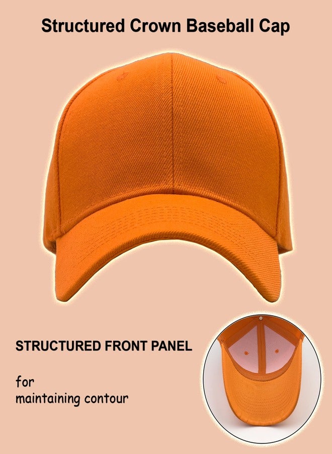 Utmost Structured Baseball Cap with Adjustable Closure - Performance Hat for Outdoor Activities and Custom Embroidery (1pc Orange) - Image 3